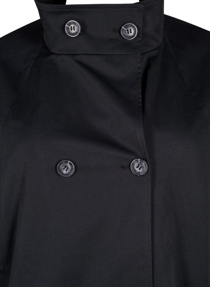 Frühlingsjacke aus wasserabweisendem Material mit A-Linie, Schwarz, Packshot image number 2