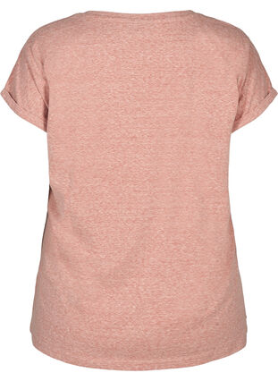 Meliertes T-Shirt aus Baumwolle, Old Rose Mélange, Packshot image number 1