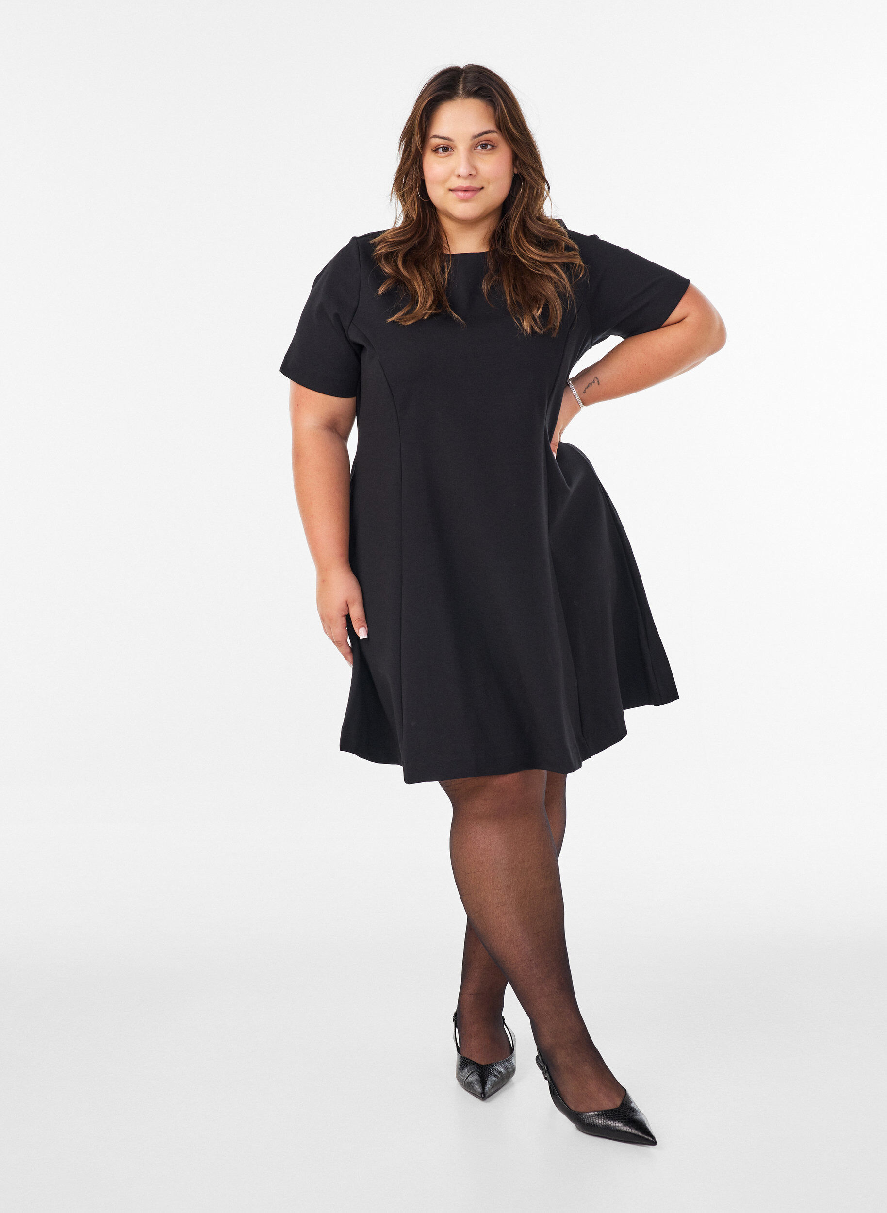 ZizziKurzes A-Linien Kleid aus Jersey, 0199, Model image number 1