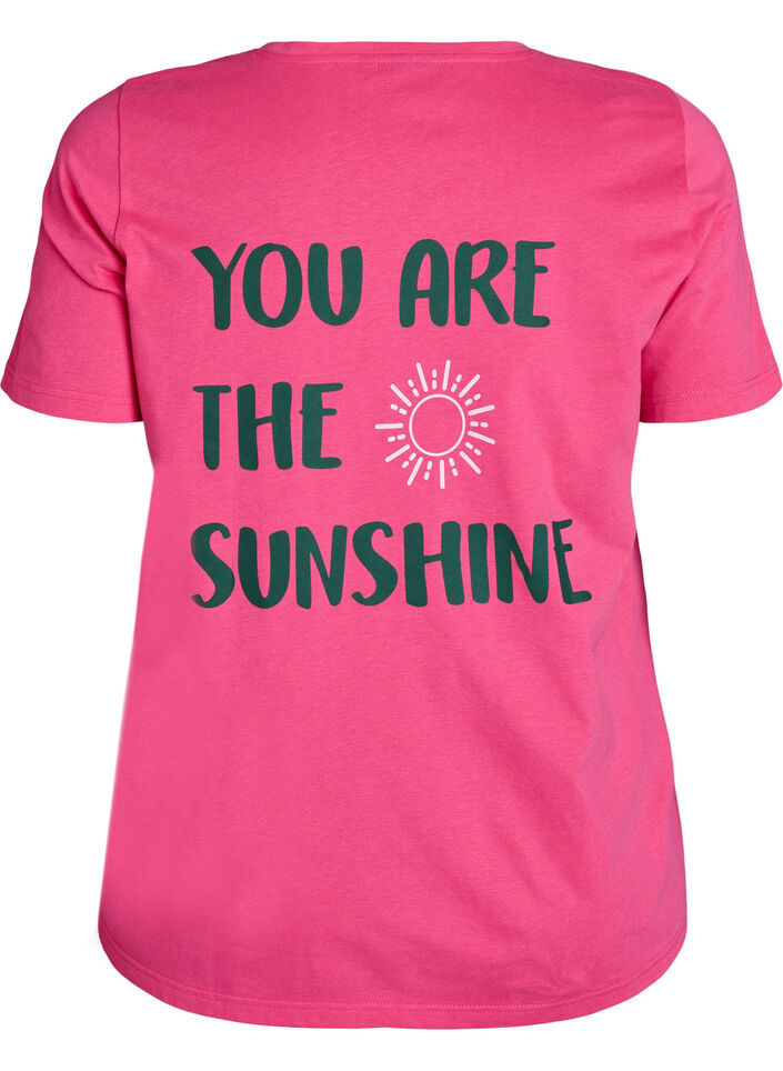 T-Shirt mit Print, Pink, Packshot image number 1