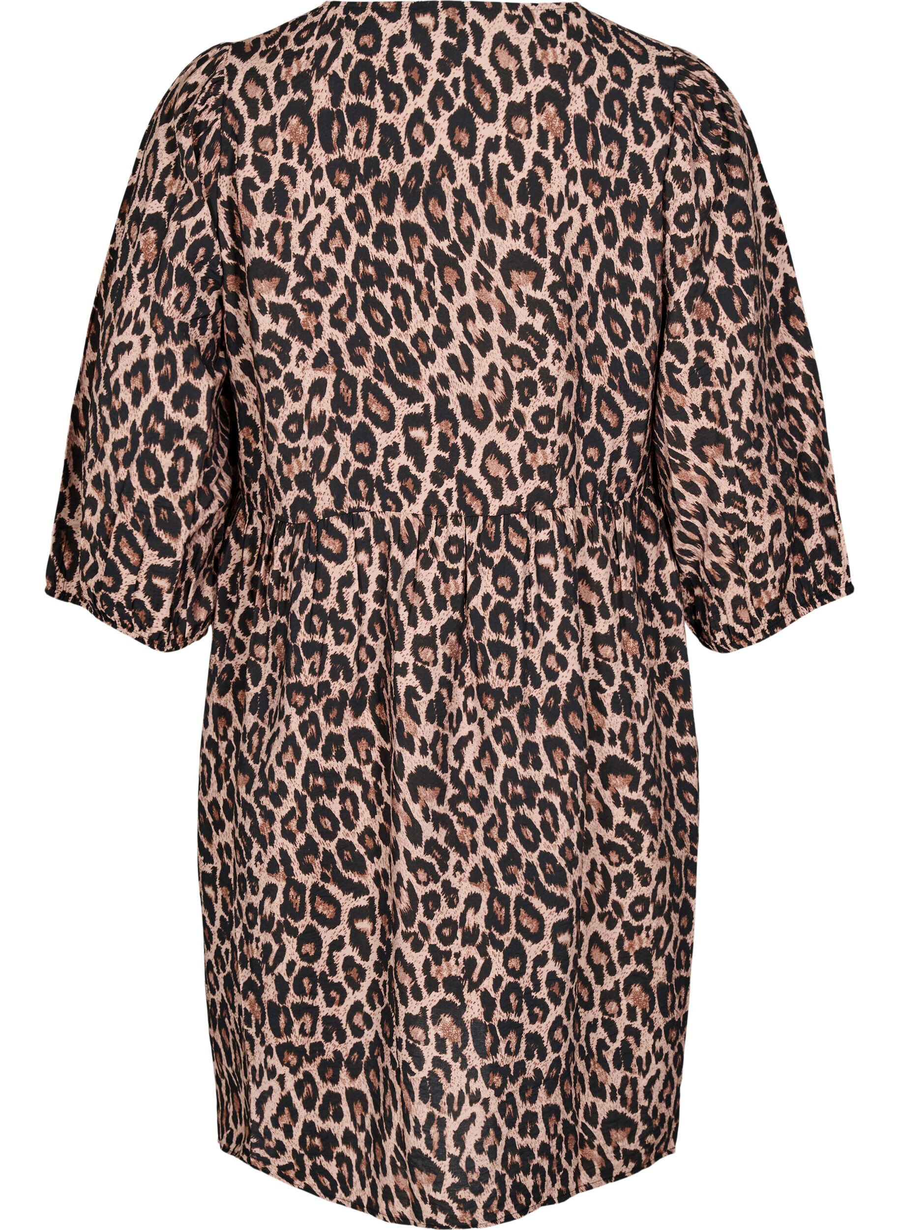 ZizziKleid mit Schleifen und 3/4-&Auml;rmeln, LEO AOP, Packshot image number 1