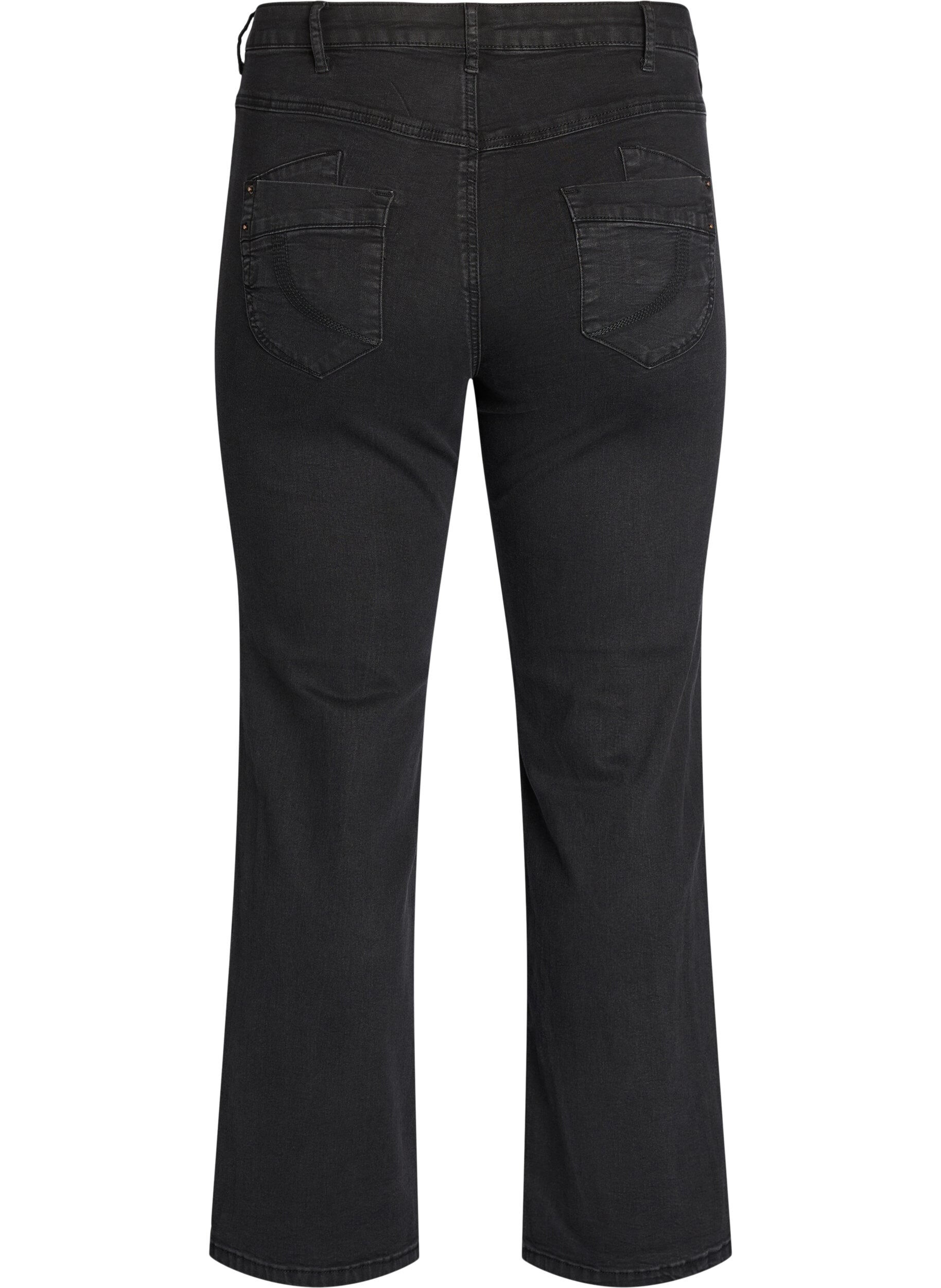 ZizziGemma Jeans in Regular Fit mit hohem Bund, Schwarz, Packshot image number 1