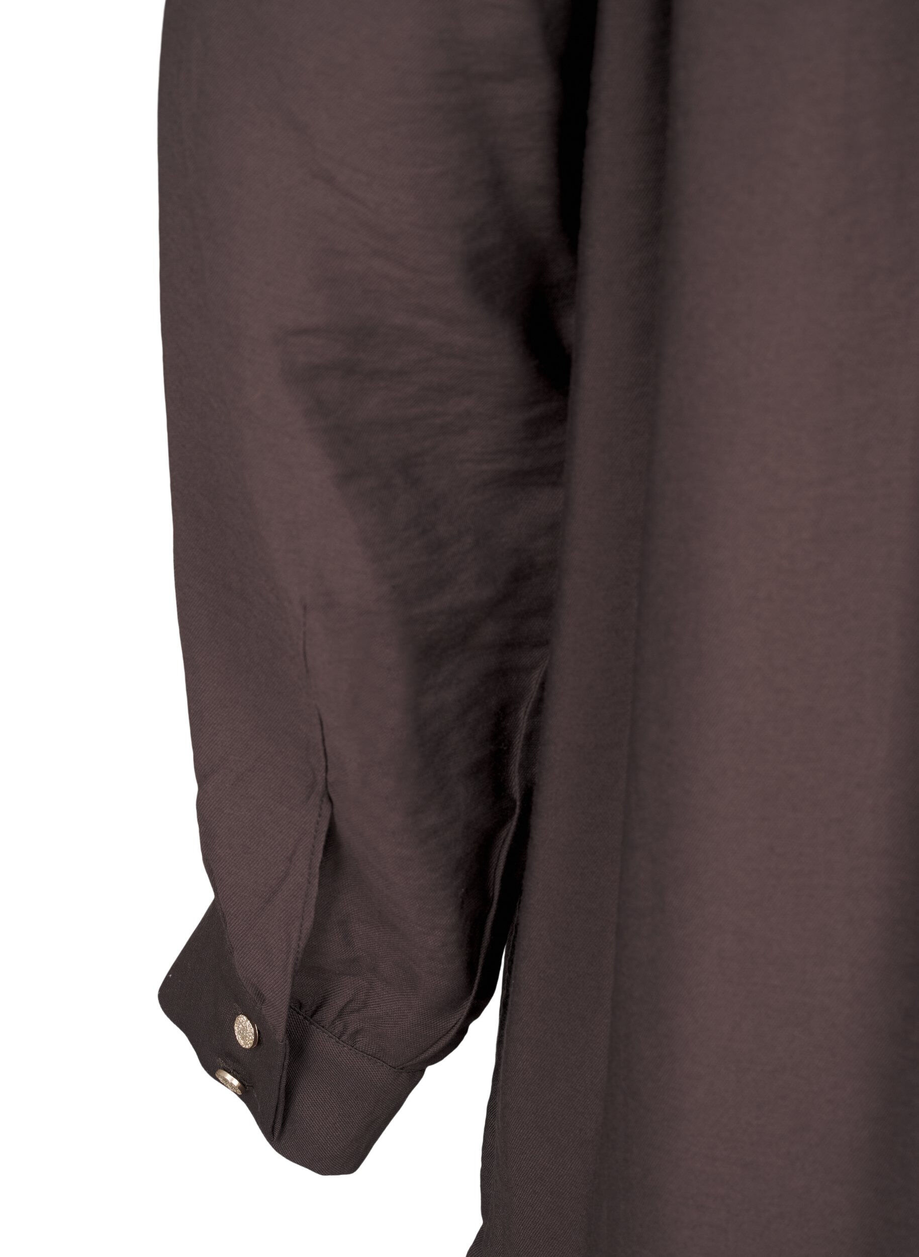 ZizziKurzes Kleid mit R&uuml;schenkragen, Seal Brown, Packshot image number 3