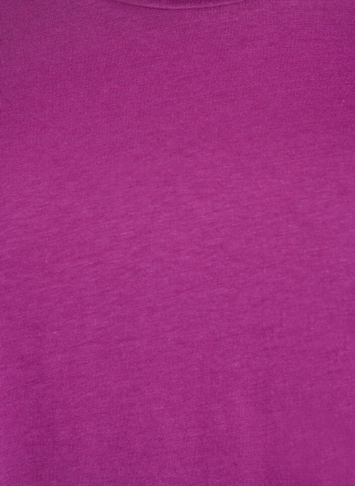 Kurz&auml;rmeliges T-Shirt aus einer Baumwollmischung, Lila, Packshot image number 2