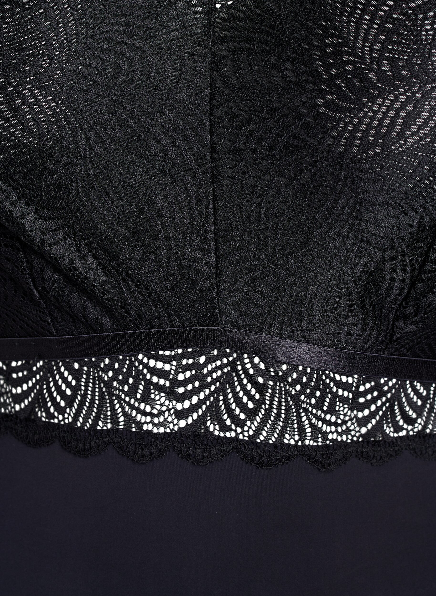 ZizziBody aus Spitze mit kurzen &Auml;rmeln, Schwarz, Packshot image number 2