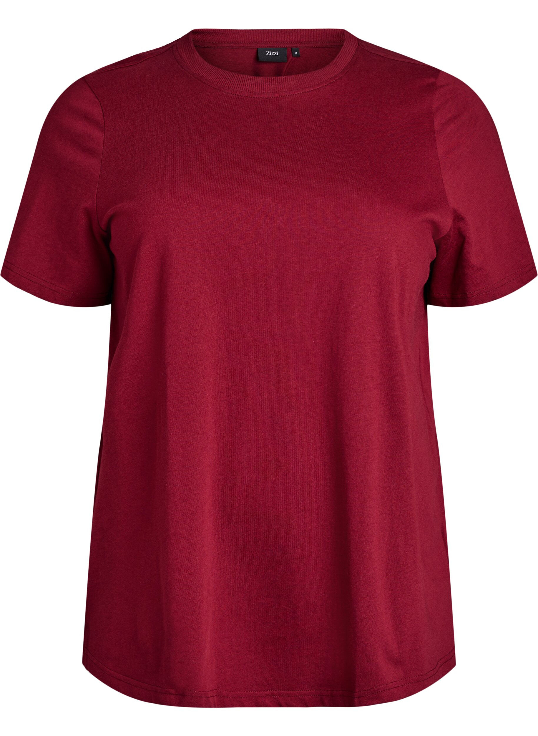 Basic-T-Shirt aus Baumwolle mit Rundhalsausschnitt