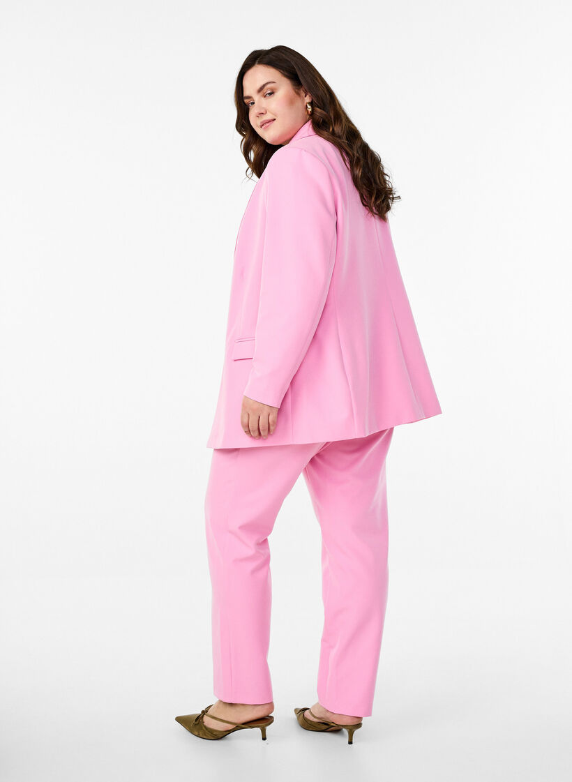 Hose mit Taschen und geraden Beinen, Pink, Model image number 1