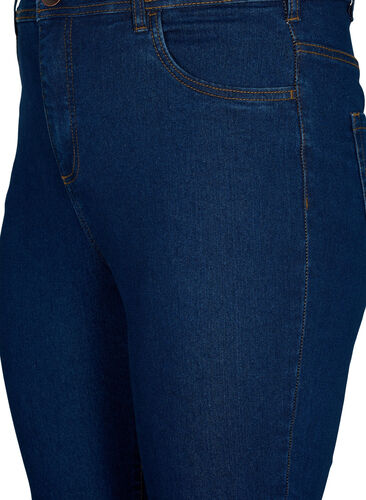 FLASH - Hoch taillierte Jeans mit Bootcut, Blue denim, Packshot image number 2
