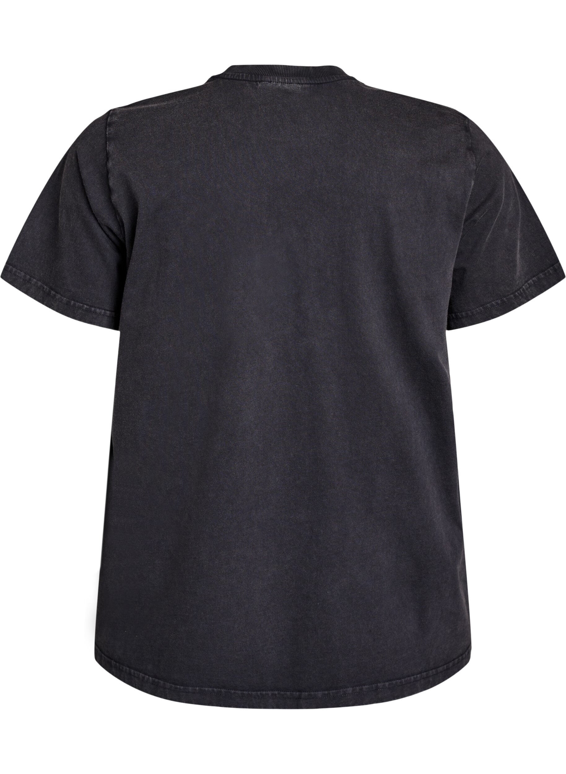 ZizziT-Shirt mit Teddyb&auml;r-Print und abgenutzter Optik, Grau, Packshot image number 1