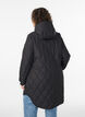 Mittellange Steppjacke mit Kapuze, Schwarz, Model image number 2