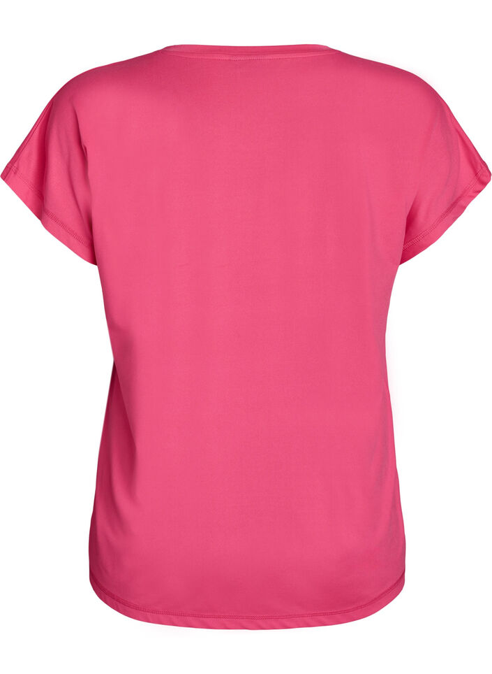 Einfarbiges Trainings-T-Shirt, Pink, Packshot image number 1