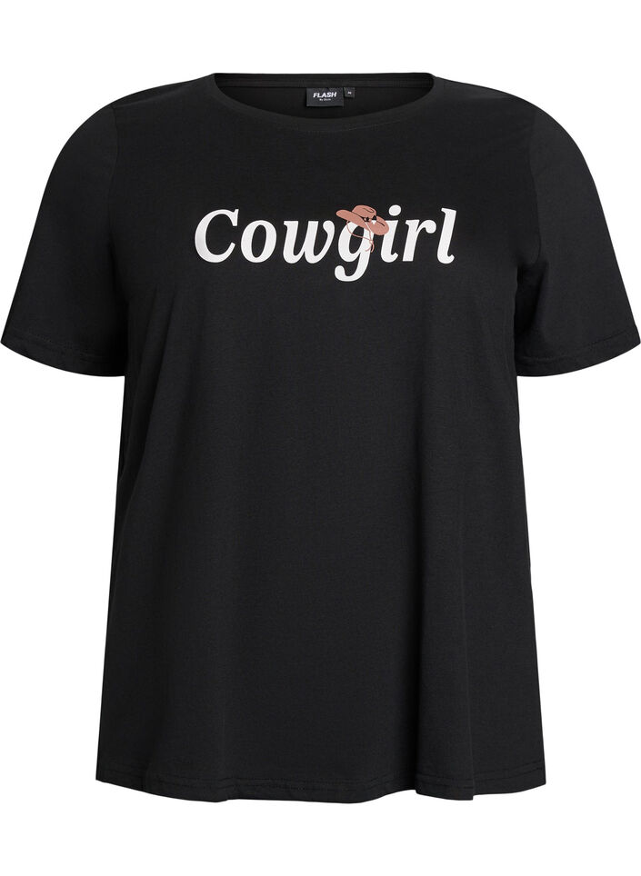 FLASH - T-Shirt mit Print, Schwarz, Packshot image number 0