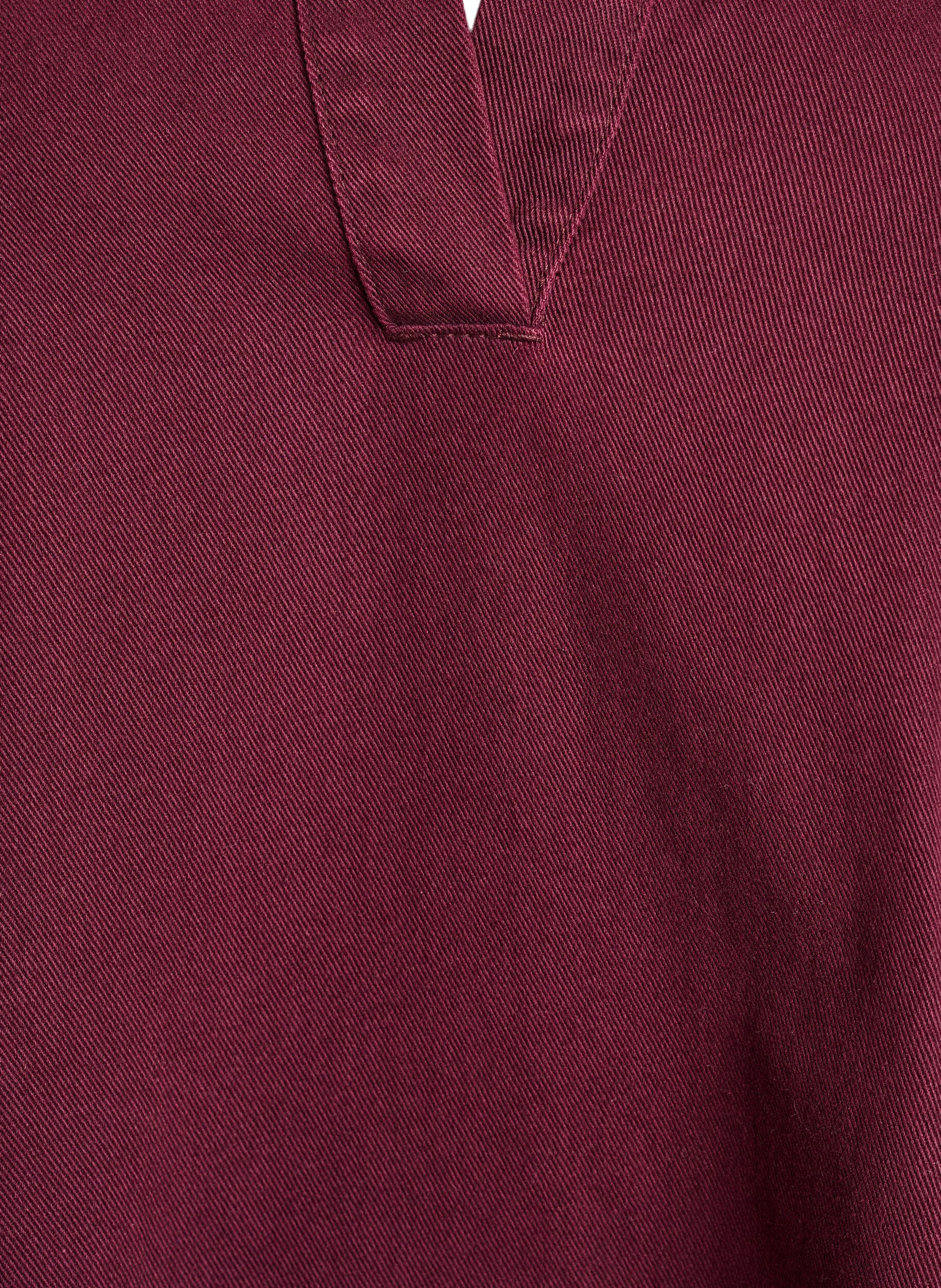 ZizziKurzes Jeanskleid mit Kragen und V-Ausschnitt., Rot, Packshot image number 2