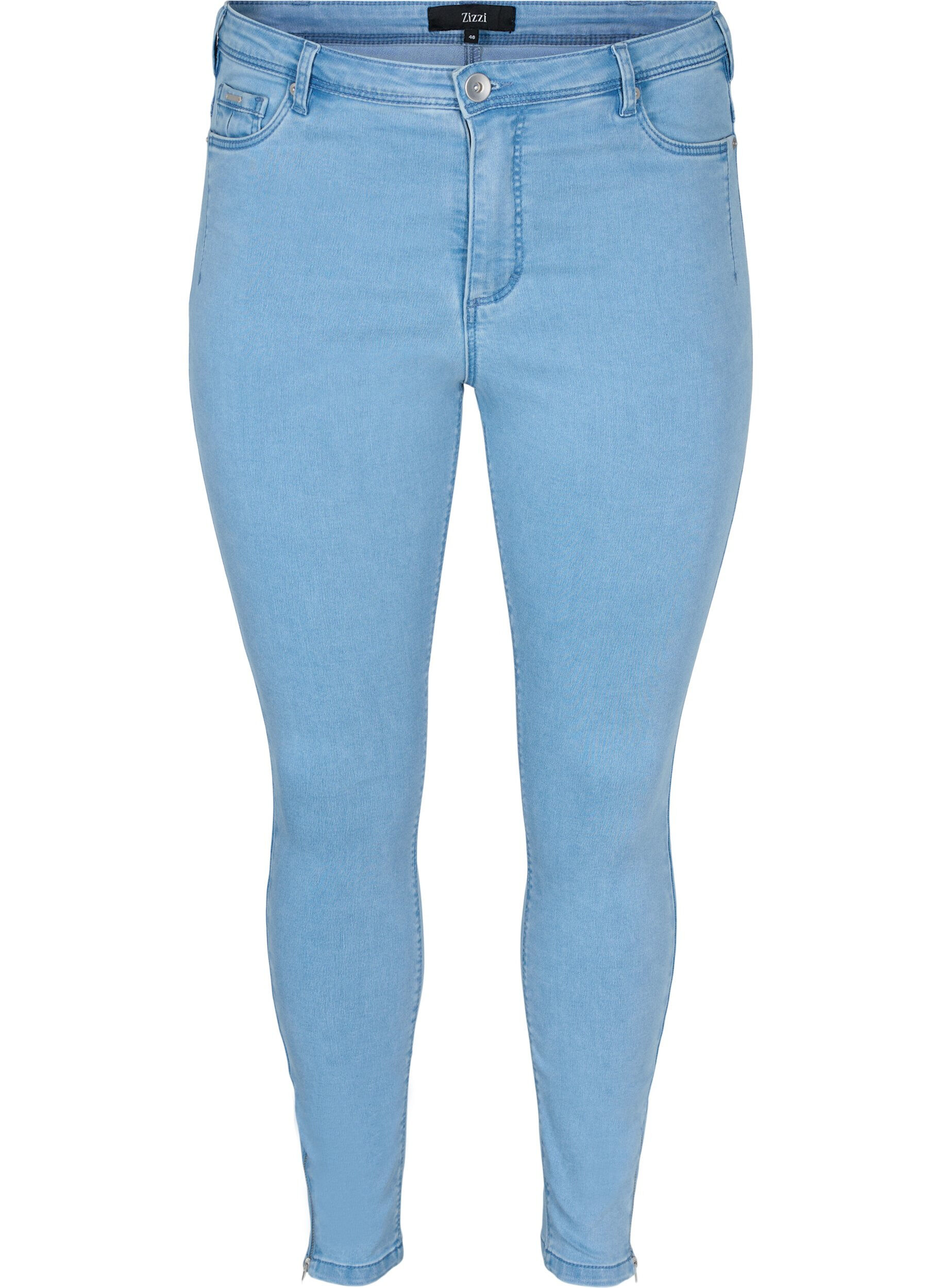 Cropped Amy Jeans mit Rei&szlig;verschluss