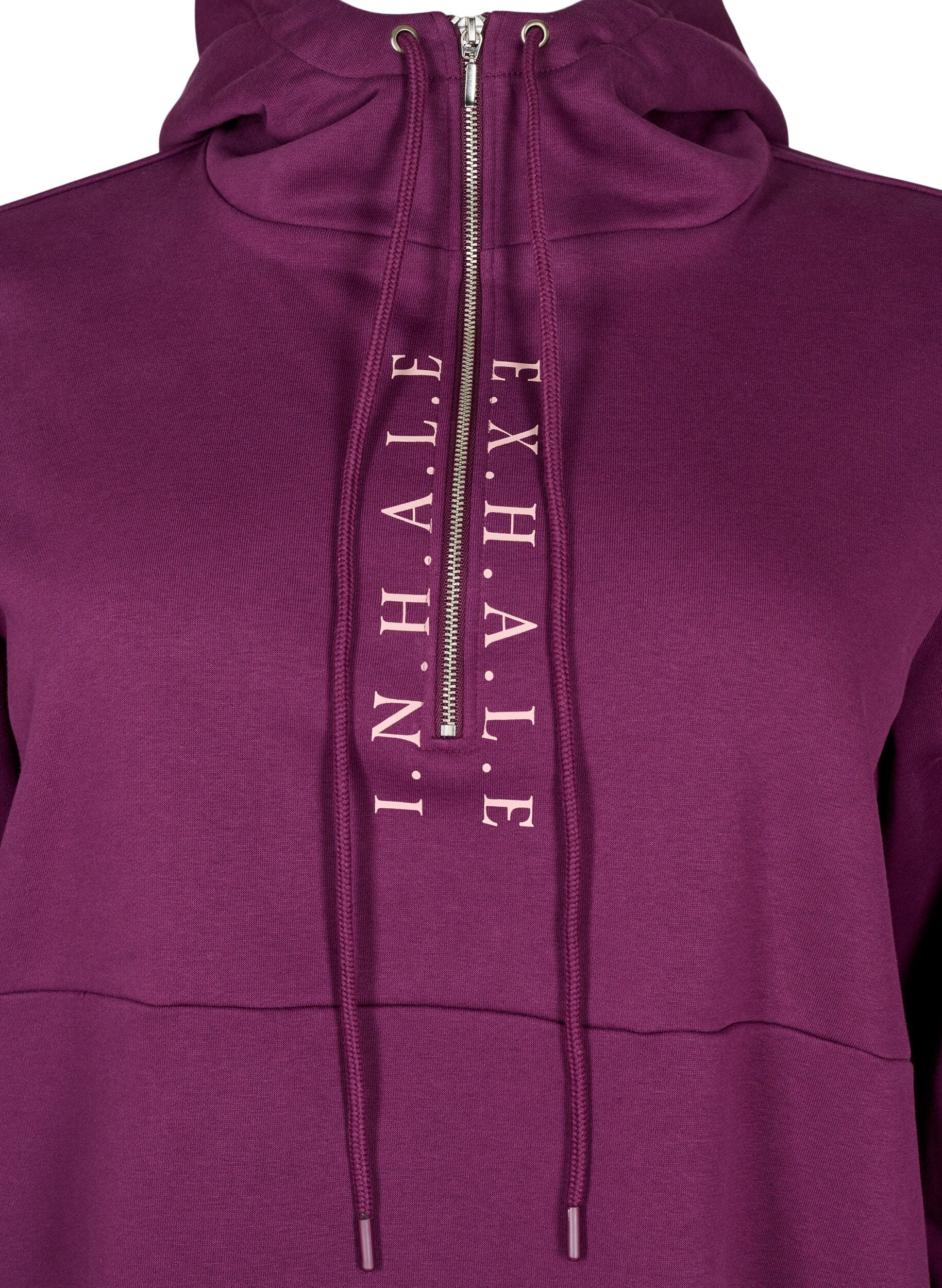 ZizziSportliches Sweatshirtkleid mit Kapuze, Pickled Beet/SilverP, Packshot image number 2