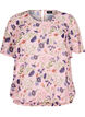 Gebl&uuml;mte Bluse mit kurzen &Auml;rmeln und Smok-Details, Rot, Packshot image number 0