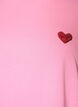 T-Shirt mit Pailletten-Herz und buntem R&uuml;ckenprint, Pink, Packshot image number 2