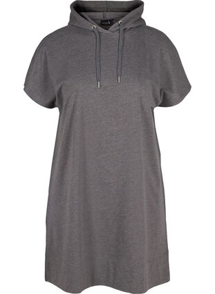 Langes Sweatshirt mit kurzen Ärmeln, Dark Grey Melange, Packshot image number 0