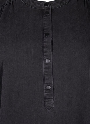 A-förmiges Jeanskleid mit kurzen Ärmeln, Grey Denim, Packshot image number 2