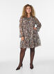 Kleid aus Chiffon mit gebl&uuml;mtem Print und R&uuml;schenlagen, Braun, Model image number 1