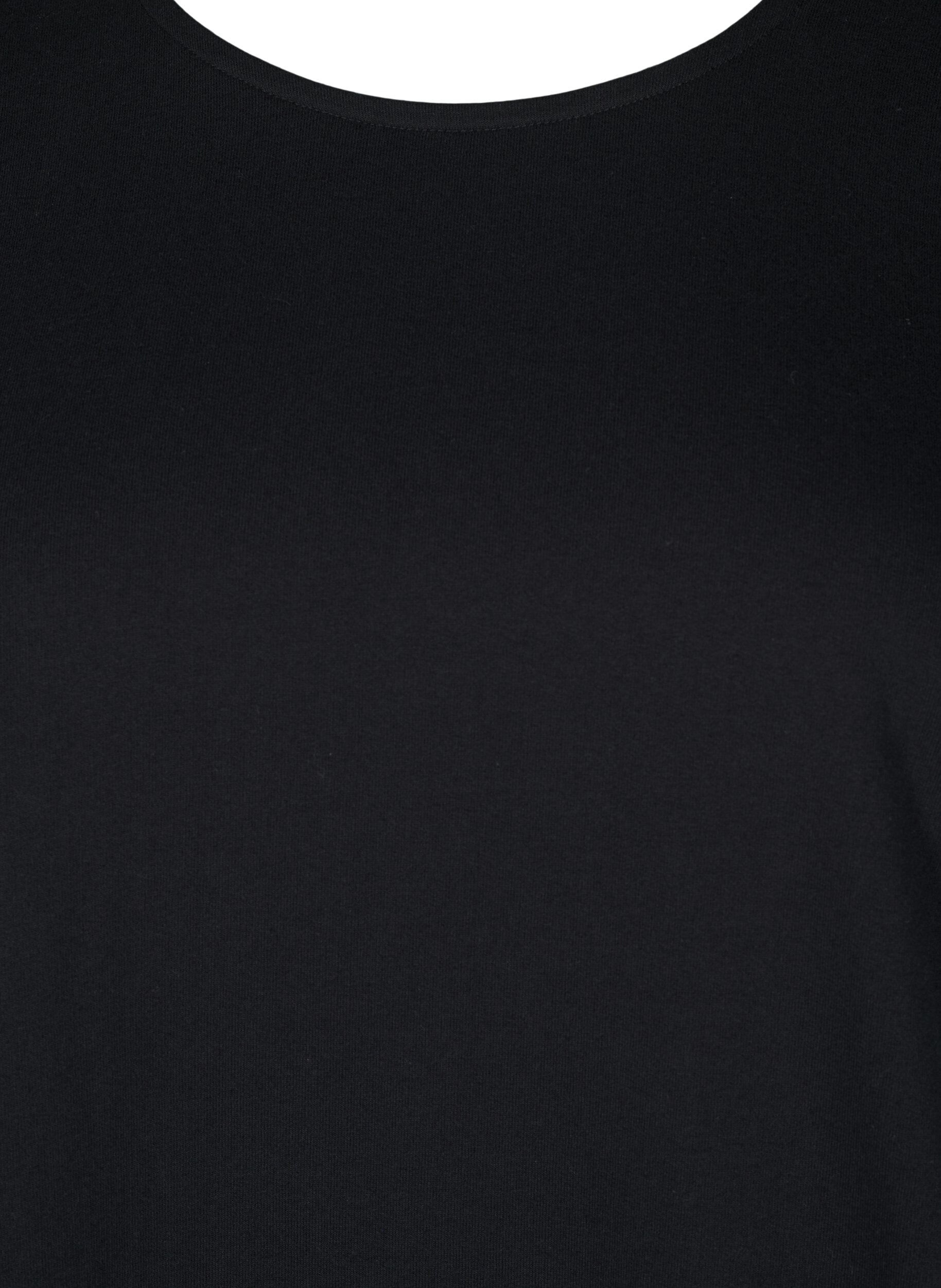 ZizziBaumwollkleid mit Ballon-Passform, Schwarz, Packshot image number 2