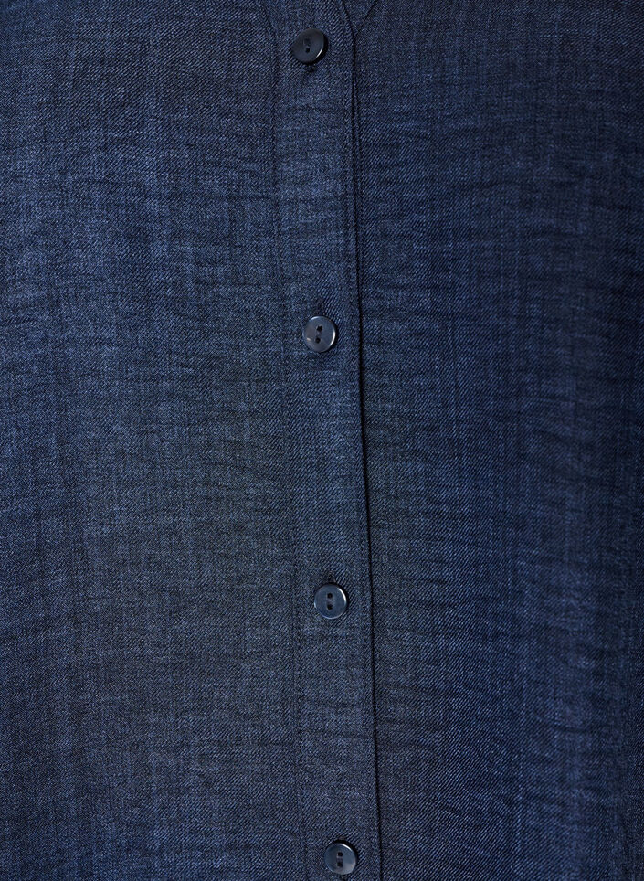 Lockere Bluse mit V-Ausschnitt, Blau, Packshot image number 2