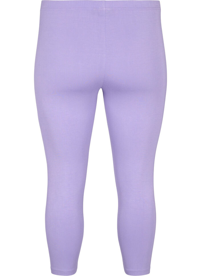 Basic 3/4-Leggings aus Viskose, Lila, Packshot image number 1