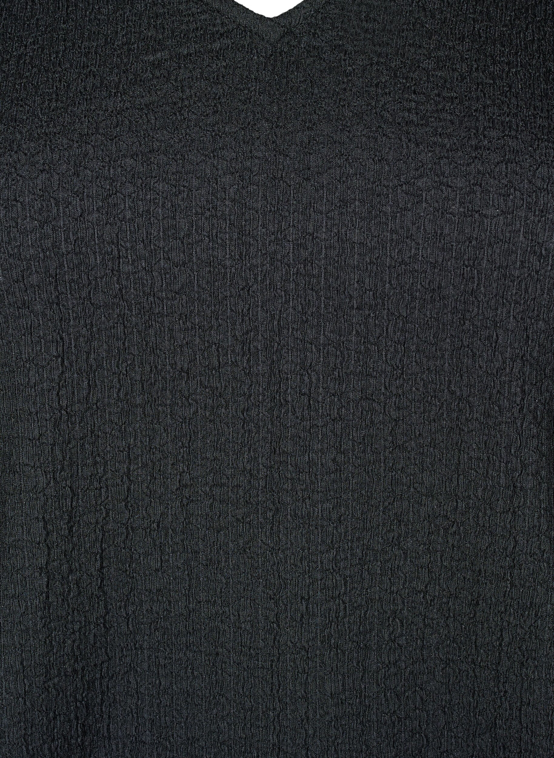 ZizziFLASH - Bluse mit Struktur und langen &Auml;rmeln, Black, Packshot image number 2