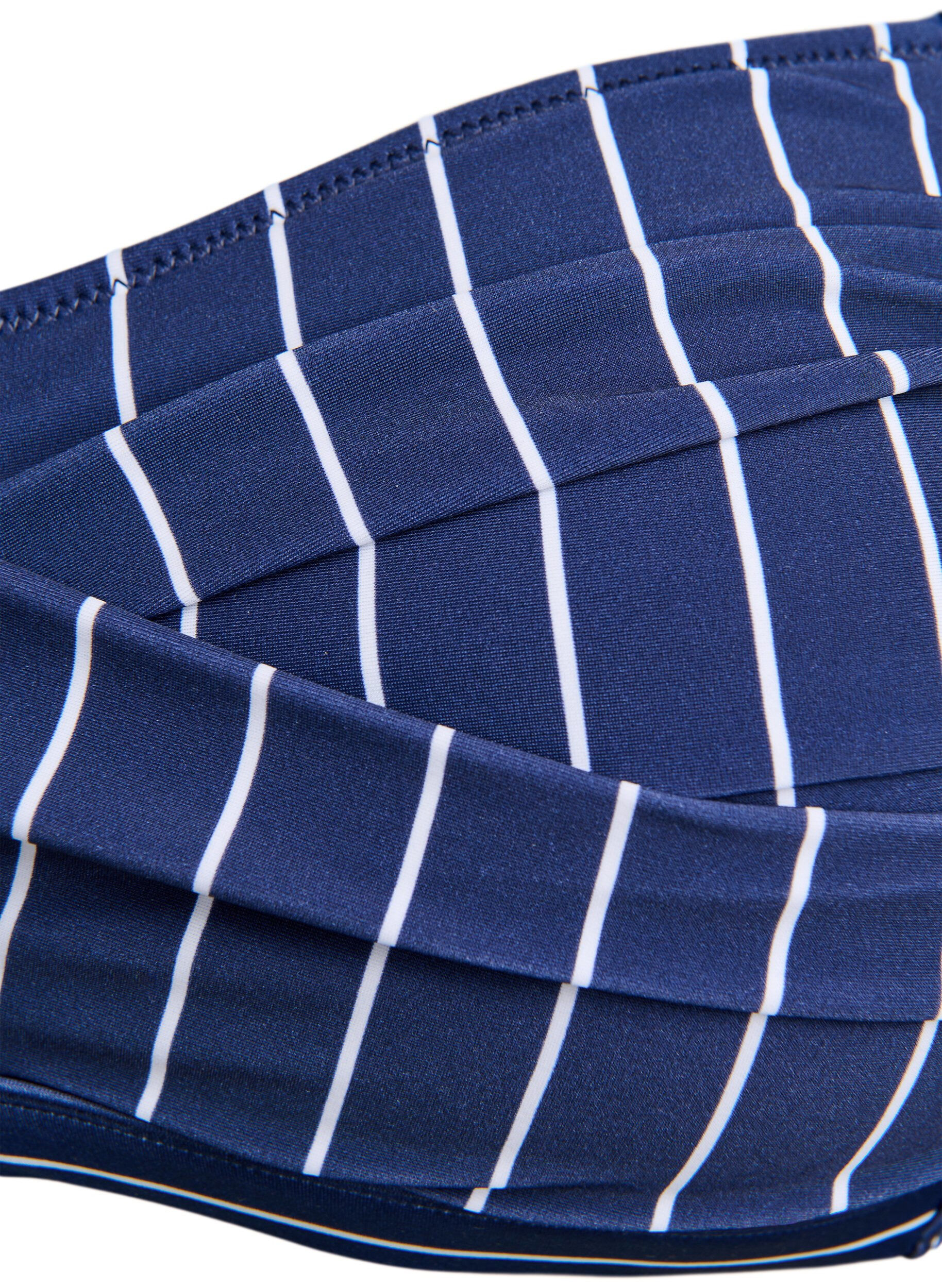 ZizziWattierter Bikini-Oberteil mit Print, Blau, Packshot image number 2