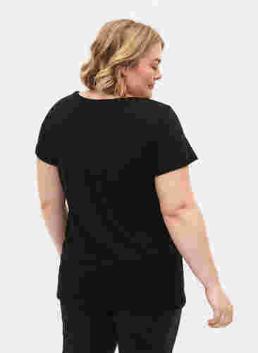 Trainings-T-Shirt mit Print, Black w.Less Is More, Model image number 1