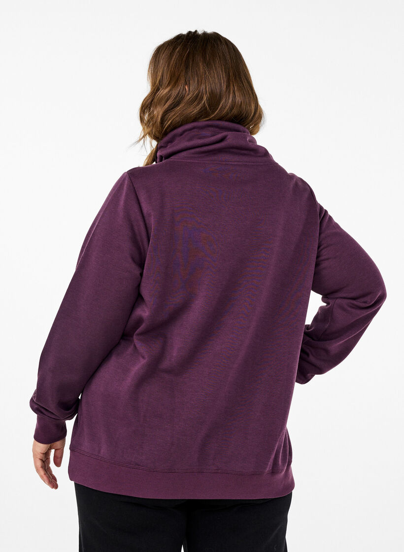 FLASH - Sweatshirt mit Stehkragen, Plum Perfect, Model image number 1