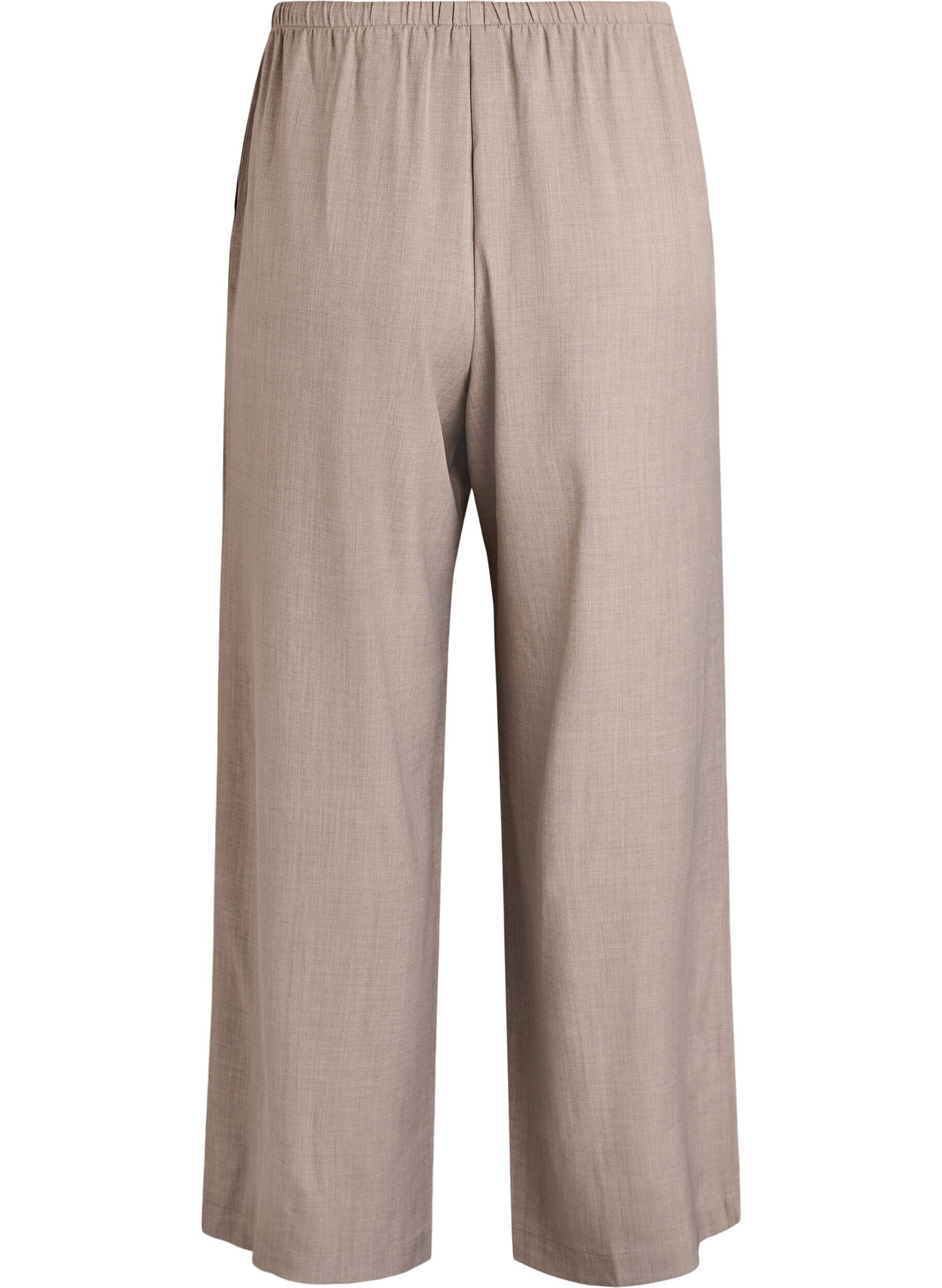ZizziHoch taillierte Hose mit weiten Beinen, Beige, Packshot image number 1