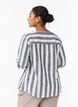 Hemdbluse aus Baumwolle mit V-Ausschnitt, Blau, Model image number 2