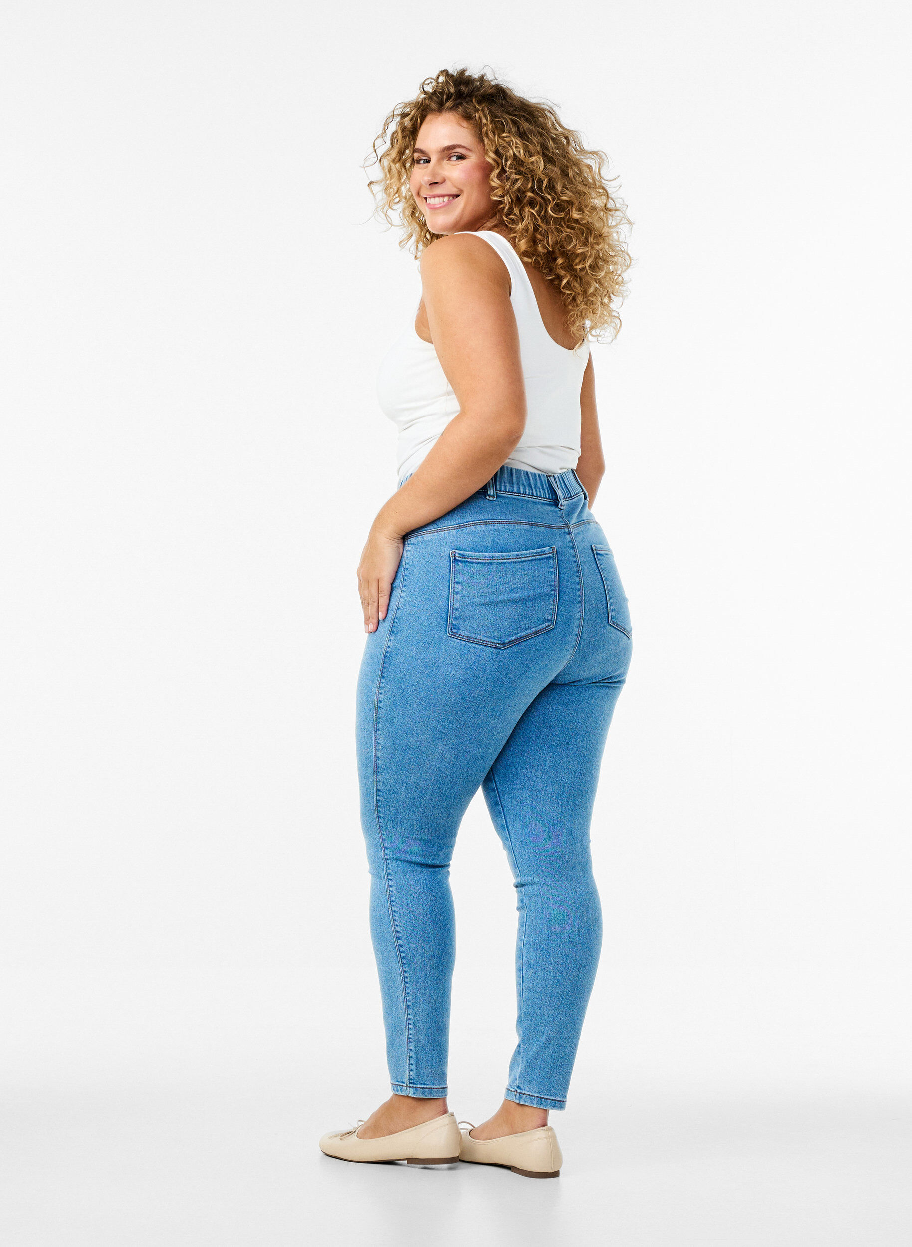 ZizziJeggings mit hoher Taille, Blau, Model image number 1