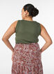 Tailleiertes Top mit Motiv, Gr&uuml;n, Model image number 2