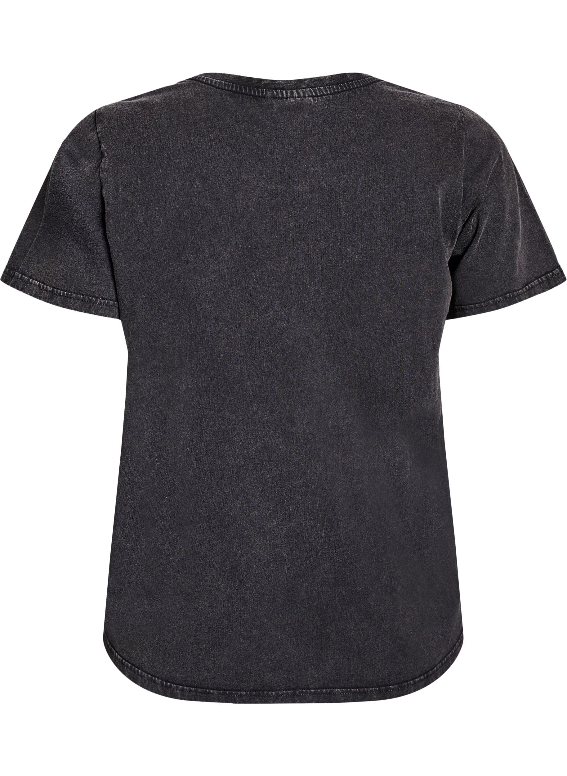 ZizziT-Shirt aus Bio-Baumwolle mit Washed-Look, Grau, Packshot image number 1