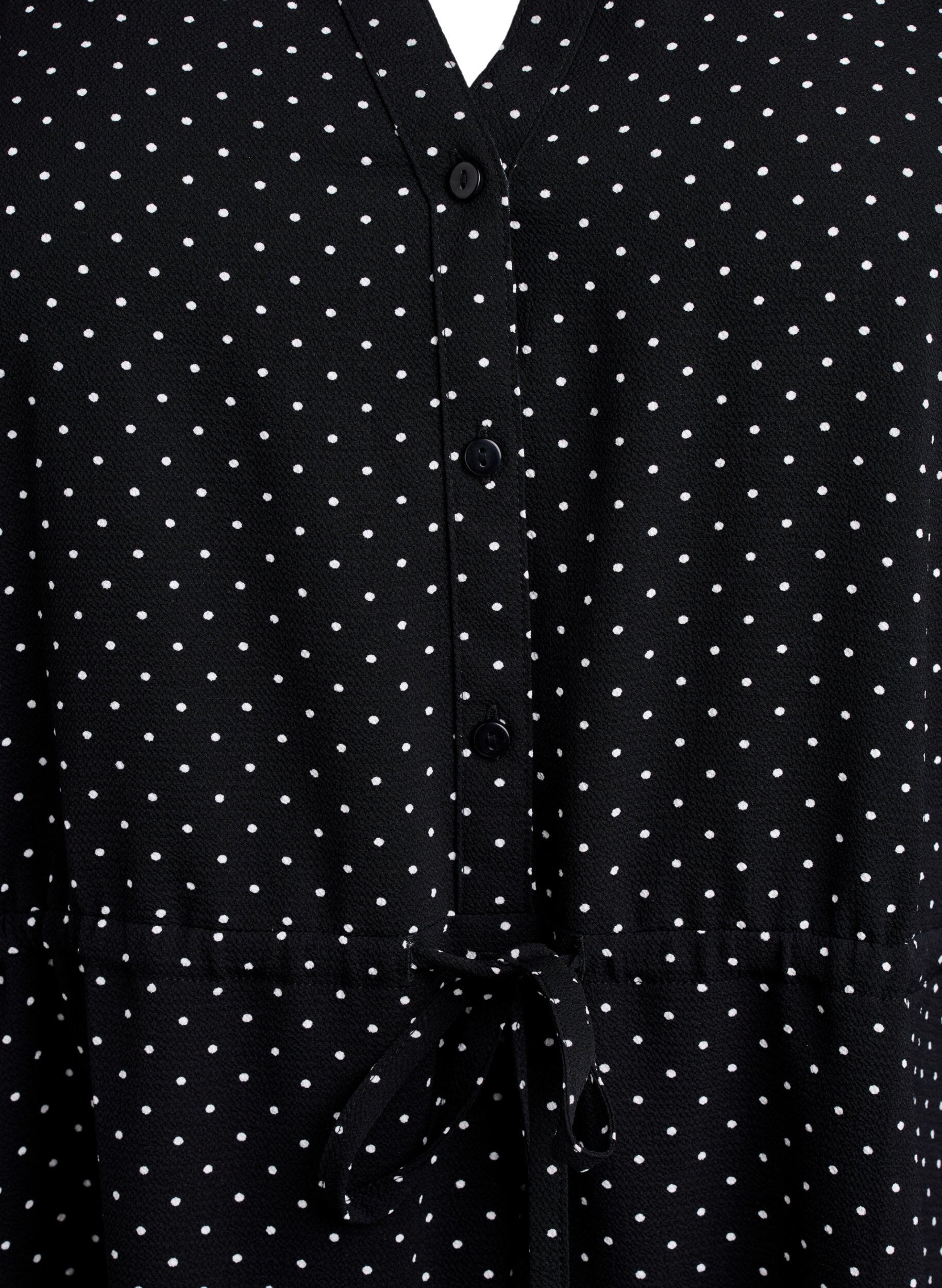 ZizziKnielanges Kleid mit Bindeg&uuml;rtel, Schwarz, Packshot image number 2