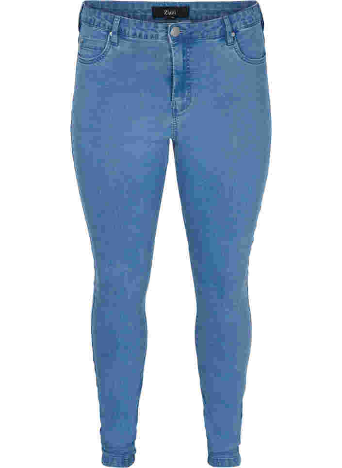 Hochtaillierte Super Slim Amy Jeans, Light blue, Packshot image number 0