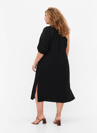 One-Shoulder-Kleid aus Viskose, Black, Model