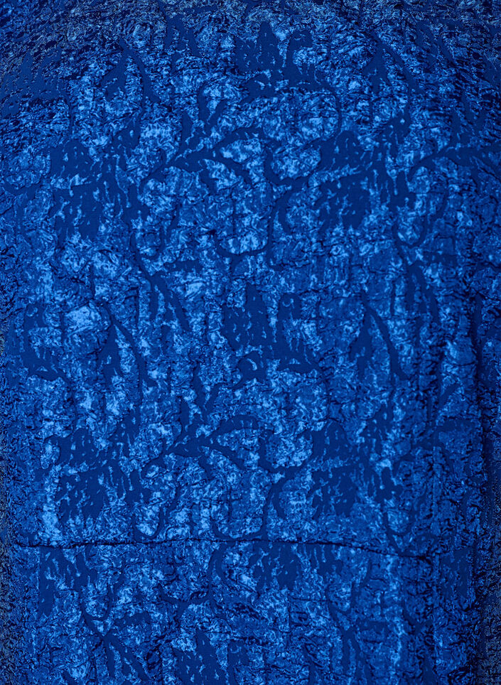 Kleid aus Jacquard mit Puff&auml;rmeln und A-Linie, Blau, Packshot image number 2