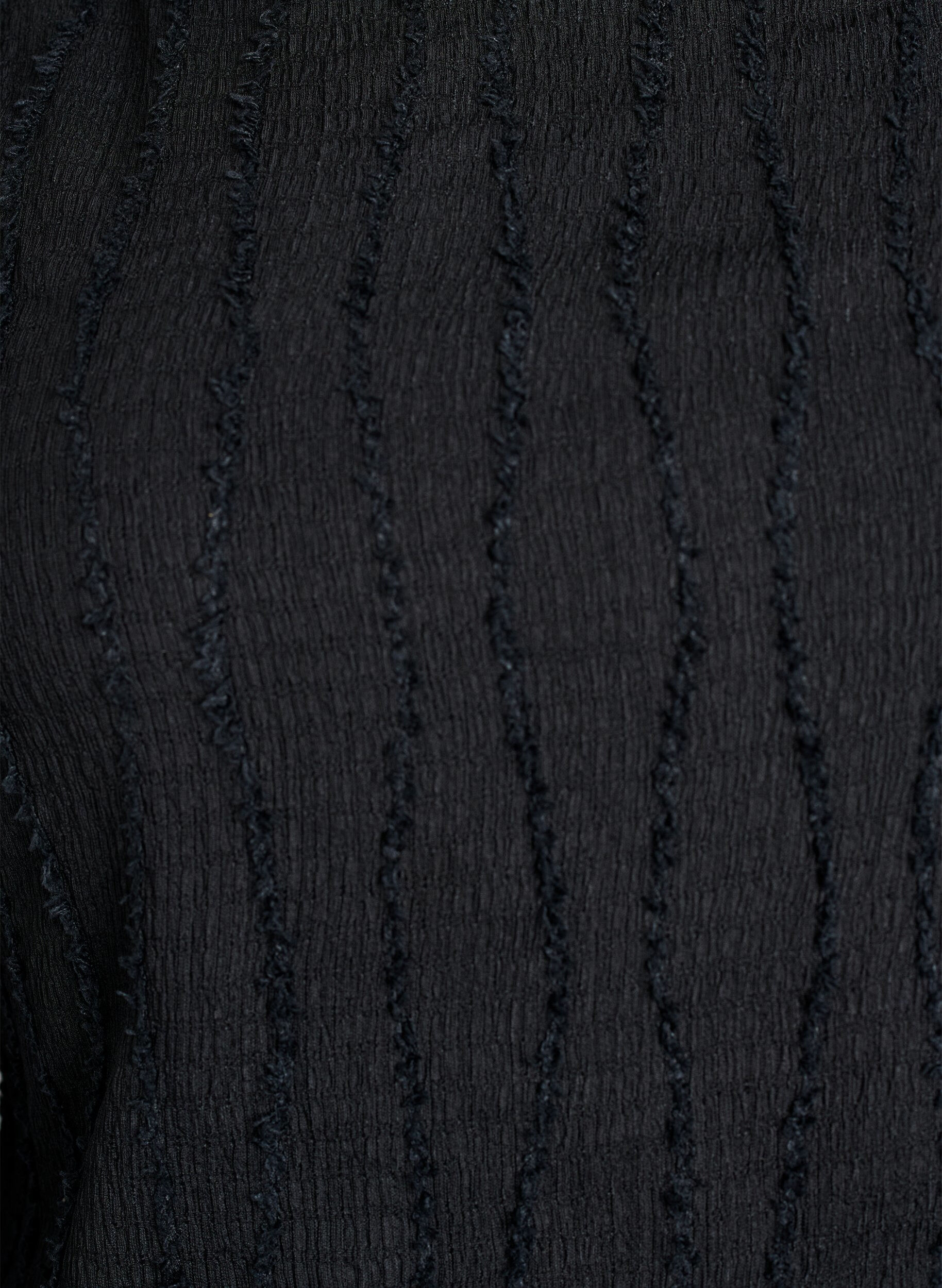 ZizziBluse aus Jersey mit welliger Struktur, Schwarz, Packshot image number 2