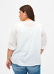 Baumwollbluse mit 3/4-&Auml;rmeln aus einer Baumwollmischung mit Leinen, Bright White, Model image number 1