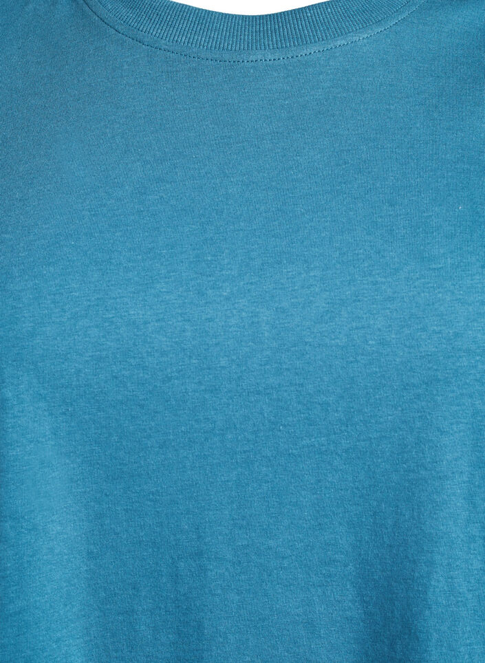 Basic T-Shirt aus Baumwolle mit Rundhalsausschnitt, Grau, Packshot image number 2