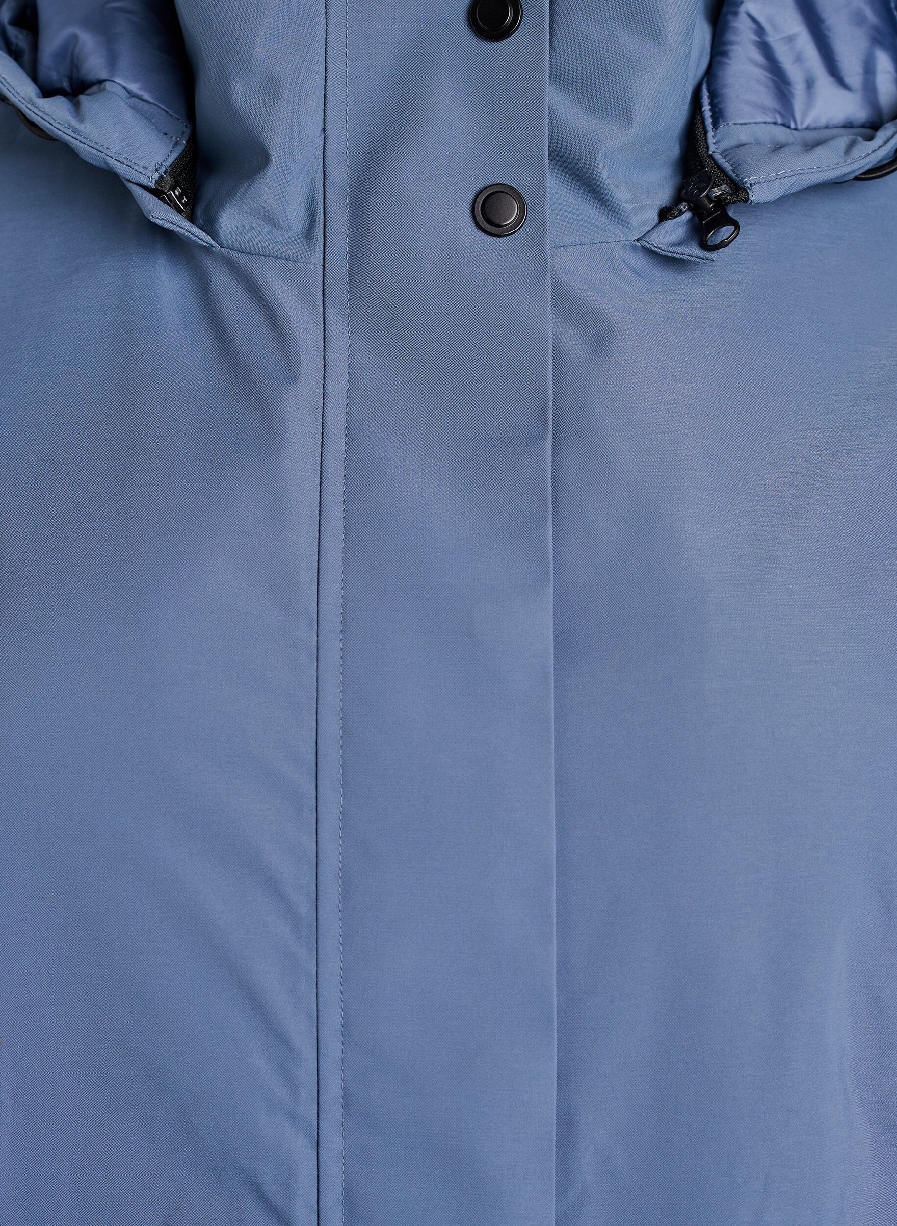 ZizziFunktionelle kurze Winterjacke mit Kapuze, Blau, Packshot image number 2