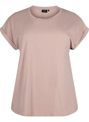 Kurzärmeliges T-Shirt aus einer Baumwollmischung, Desert Khaki, Packshot image number 0