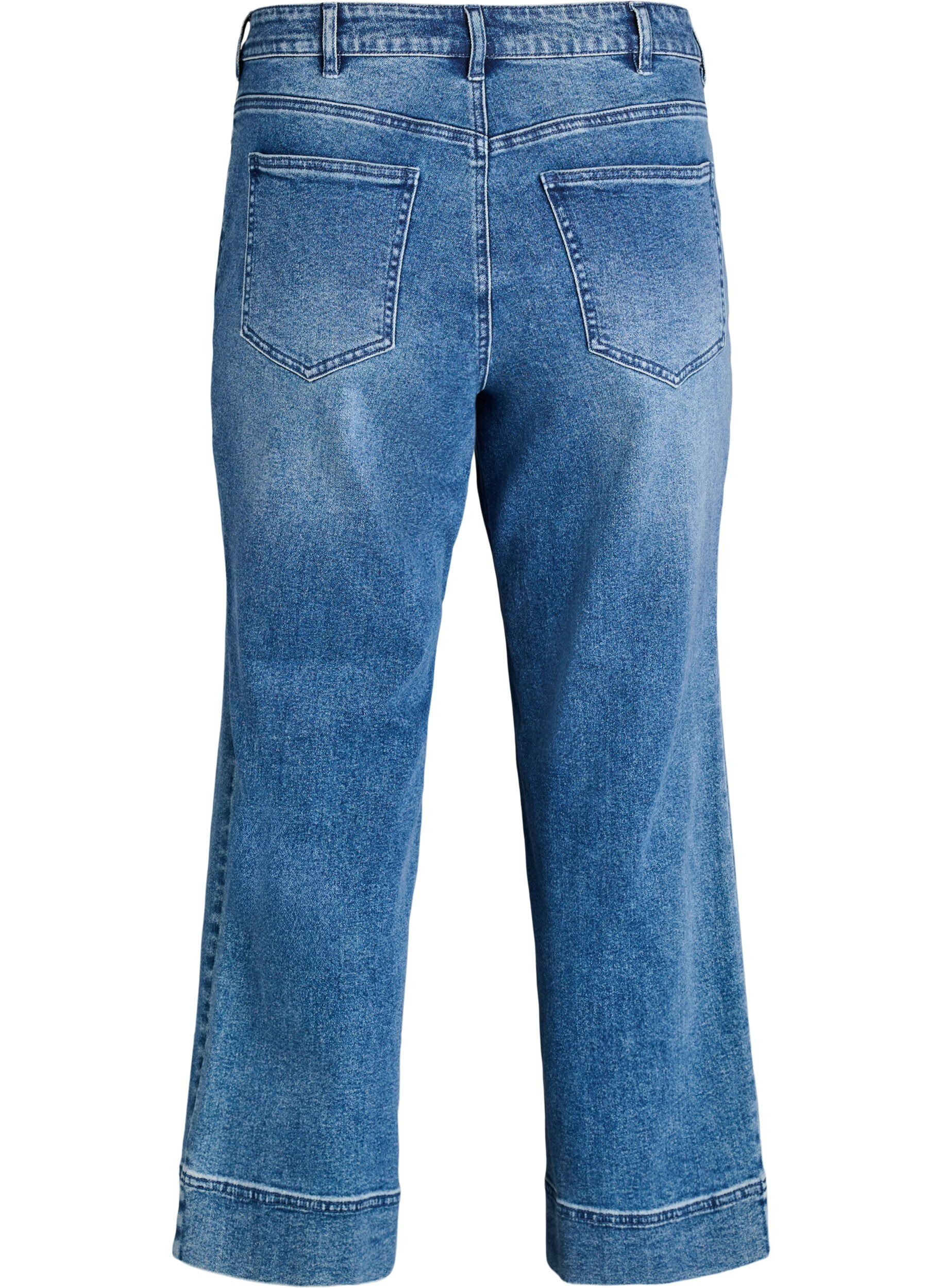 ZizziNadelstreifen-Kiana-Jeans mit markanten N&auml;hten, Blau, Packshot image number 1