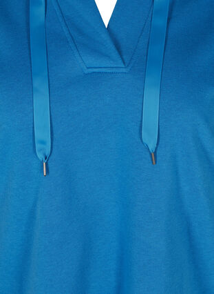 Sweatshirt mit Kapuze und Schlitz, Daphne Blue, Packshot image number 2