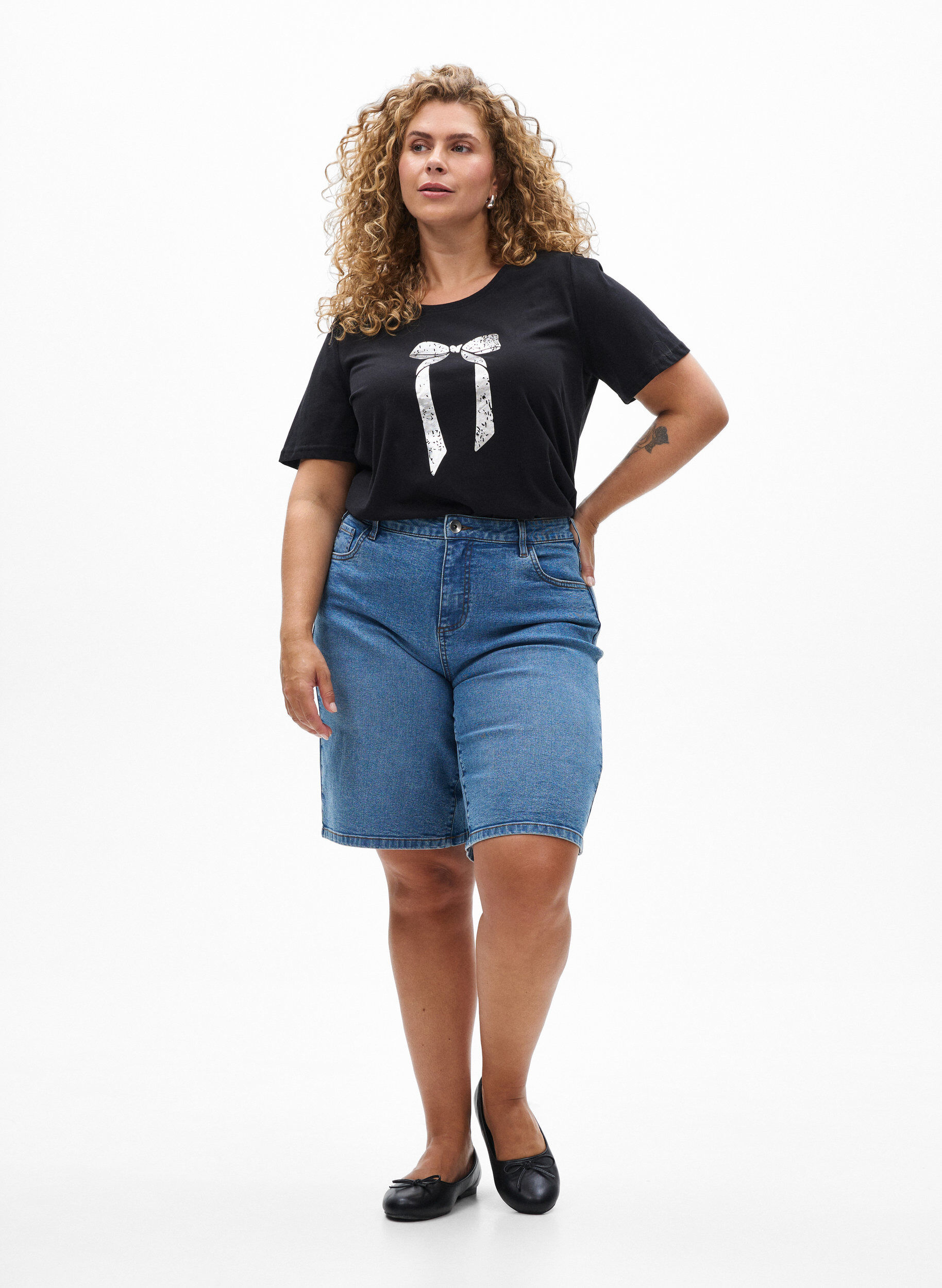 ZizziT-Shirt mit Print, Schwarz, Model image number 1