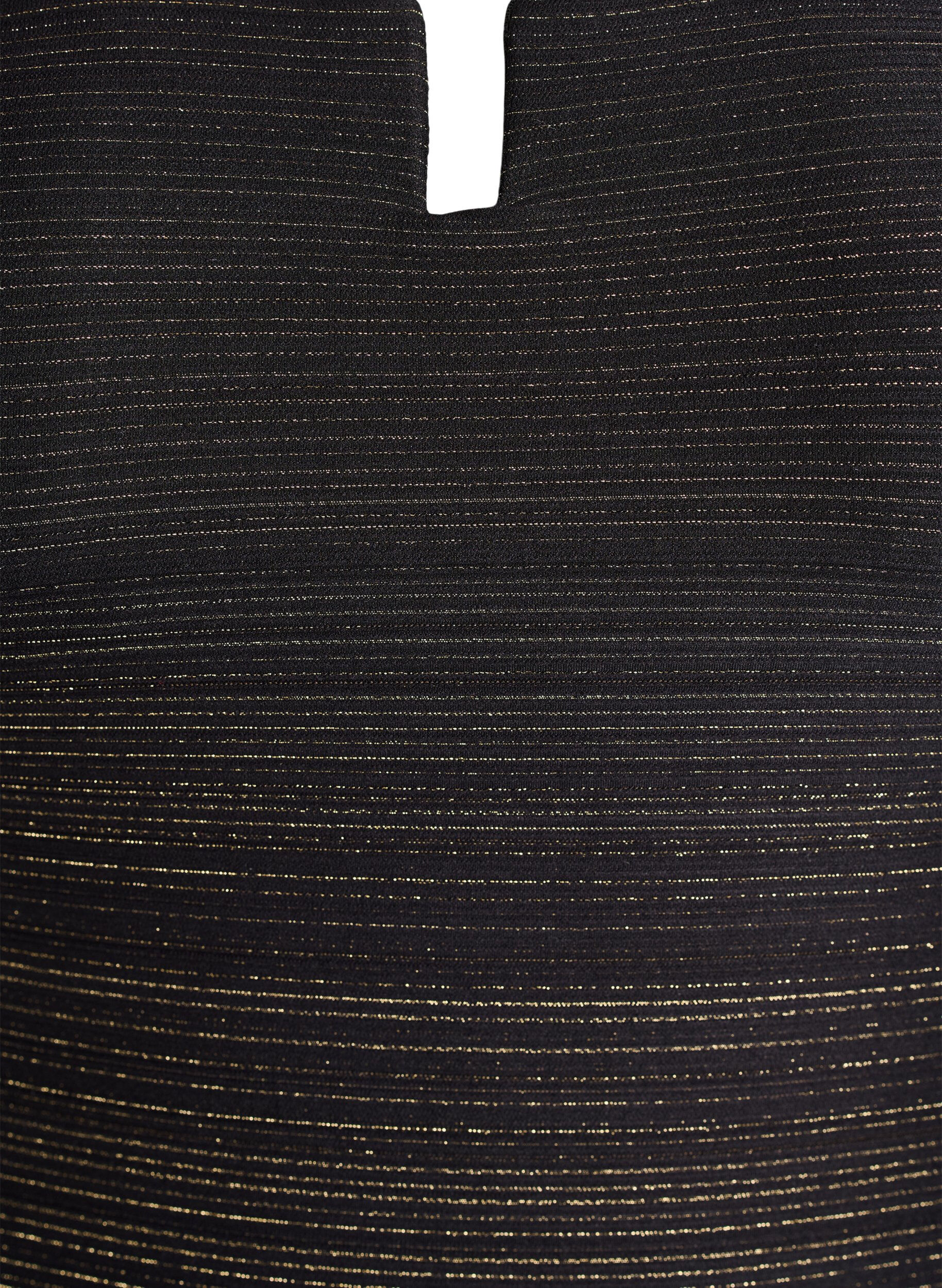 ZizziBadeanzug mit Strukturstreifen und Detail auf der Vorderseite, Schwarz, Packshot image number 1