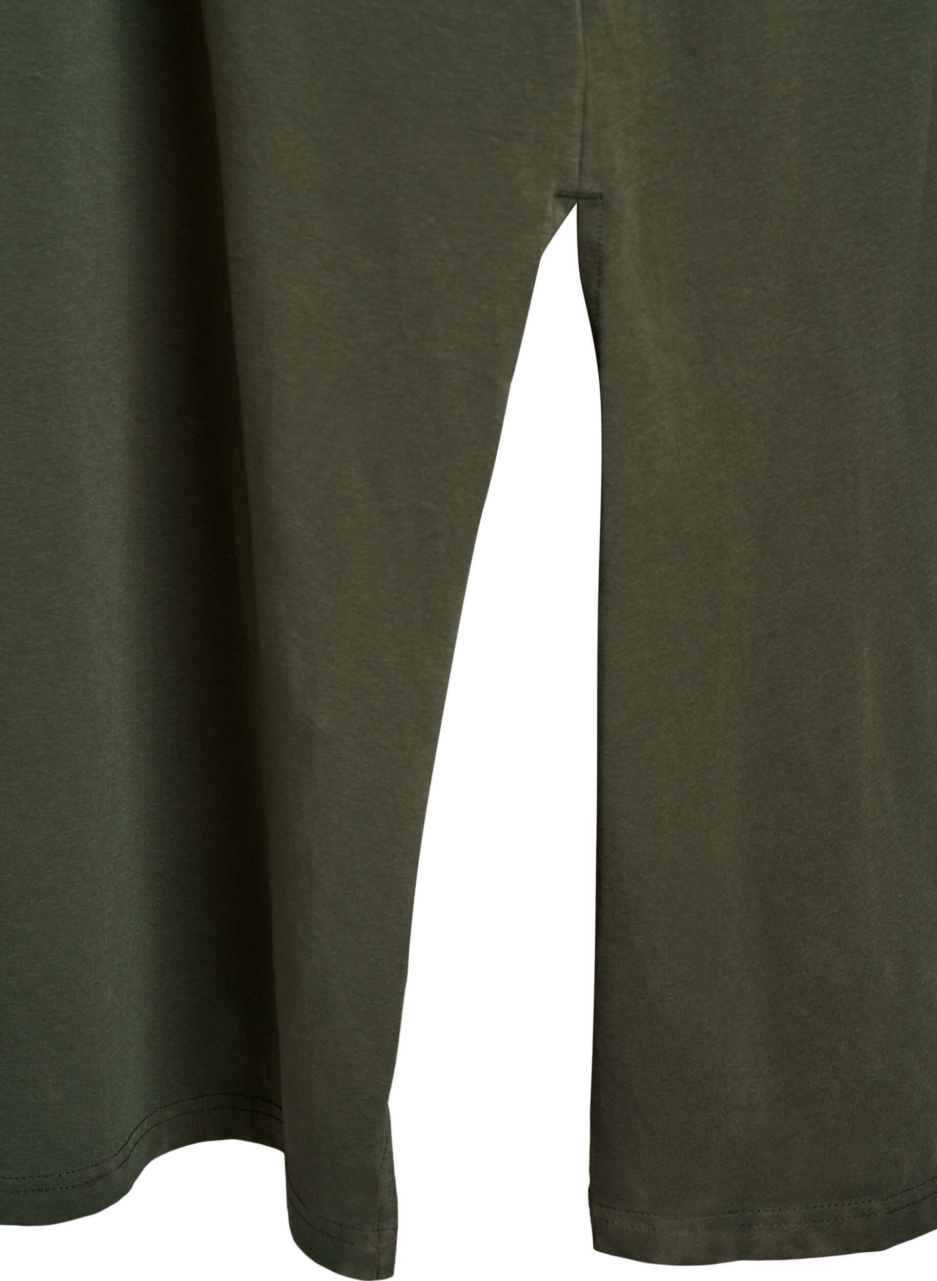 ZizziMidikleid aus Baumwolle mit kurzen &Auml;rmeln, Gr&uuml;n, Packshot image number 3